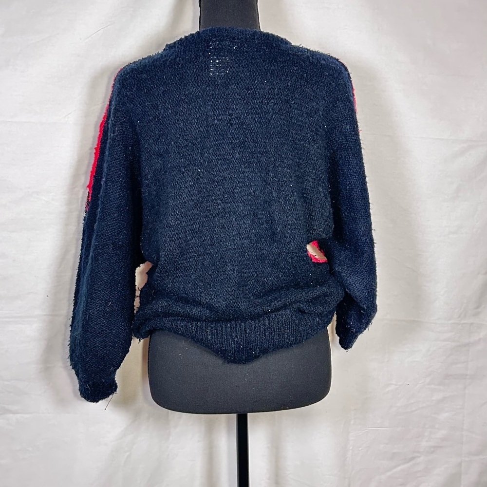True Vintage 80/90s Koret Fuzzy Colorblock Sweater - Picture 3 of 6